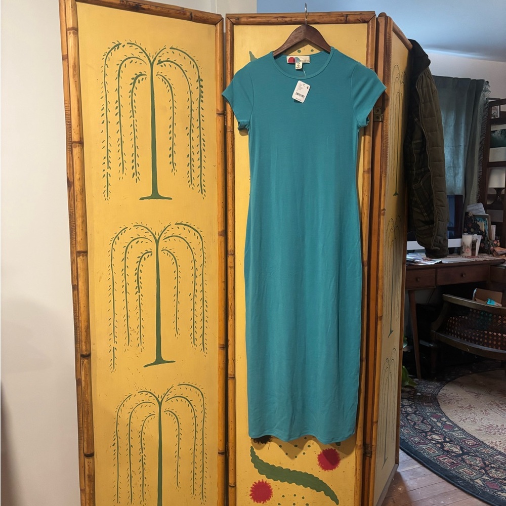 FPBeachT-Shirt Midi Dress- Teal (NWT)